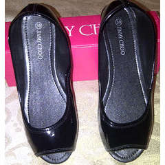 BRAND NEW!!! JIMMY CHOO LADIES BLACK PEEPTOE PUMP- size 6