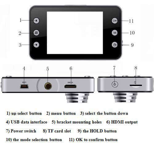 Vehicle Car Blackbox DVR Camcorder 2.4 inch TFT (Full HD 1080)