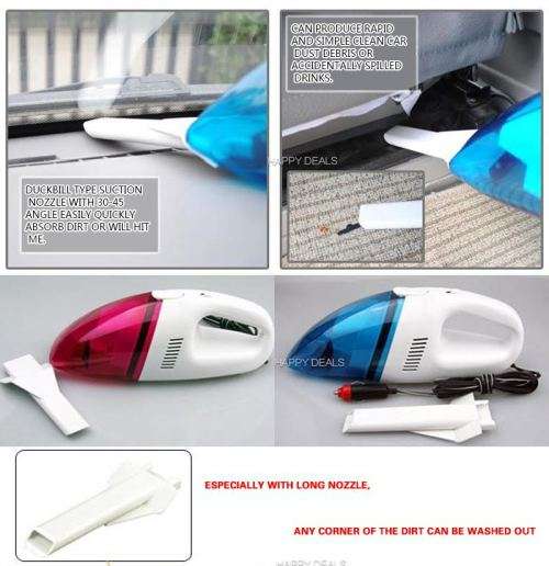 65W High Power Portable Dry Dual Purposes Car Cleaner Dust Collector