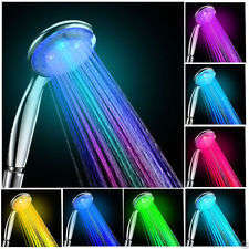 LED Light Round Rain Shower Head Stainless Steel