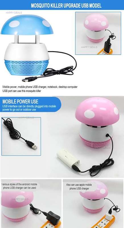 Mini USB Lamp Murderer Electronic Mosquito Repellent Light LED  Airflow Anti Insects