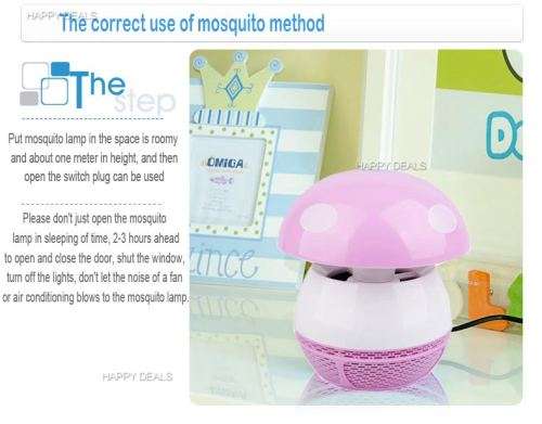 Mini USB Lamp Murderer Electronic Mosquito Repellent Light LED  Airflow Anti Insects