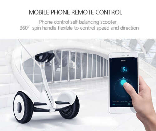 XiaoMi Nine Bot mini 10 inch Self balancing 2 wheel Personal Travel System (Black and White)