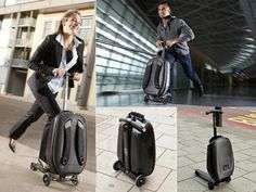 Travel Accessories: The Micro Luggage Scooter Four Colors (Black,Blue,Red,Green)