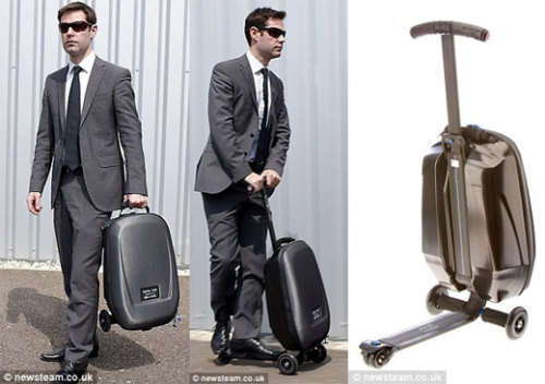 Travel Accessories: The Micro Luggage Scooter Four Colors (Black,Blue,Red,Green)