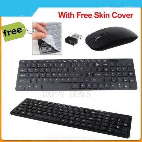 Wireless Mouse & Key Board Kit Available in Black and White