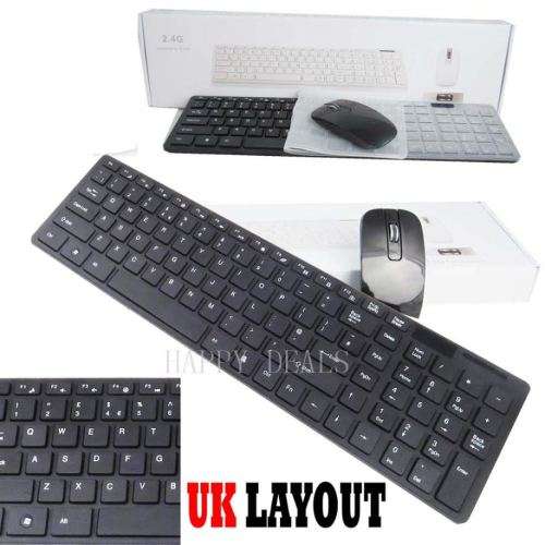 Wireless Mouse & Key Board Kit Available in Black and White