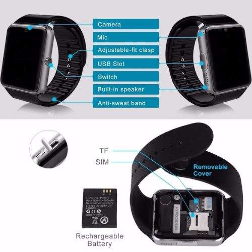 New Arrival Bluetooth Android Smart Watch, GT08 Smart Watch and supporting Multi-Languages