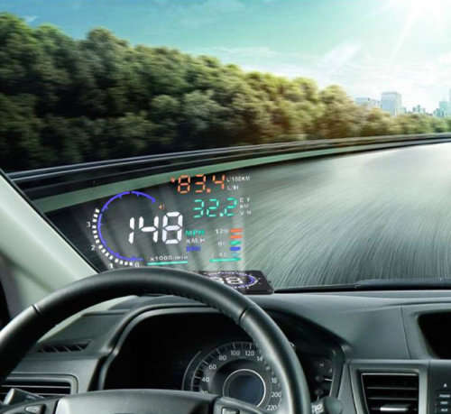X6 Car Projector OBDII interface HUD Head Up Display MPH Speed ¿¿Fuel Consumption Monitoring System