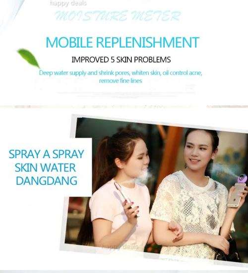 For Mobile phone Mini Mist Moisturizing Beauty Instrument Portable Filling Water Replenishment