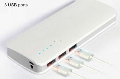 20000 Mah Power Bank/ 3usb/ 1 Led Torch Light