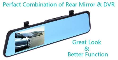 2" LCD Rear View Mirror Car DVR Camera Recorder (Black)