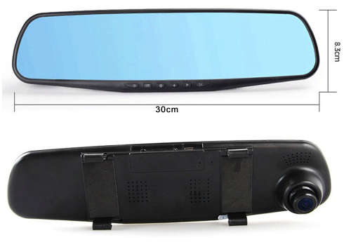 2" LCD Rear View Mirror Car DVR Camera Recorder (Black)