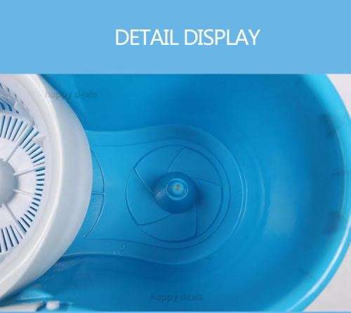 360° Rotating Magic Spin Mop Dehydrate Basket W/Bucket (Green Only)