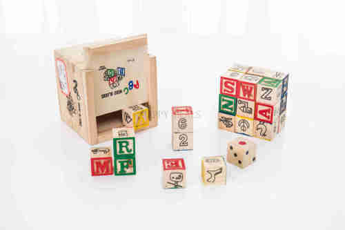 ABC 27 Wood Blocks Piece Educational Games