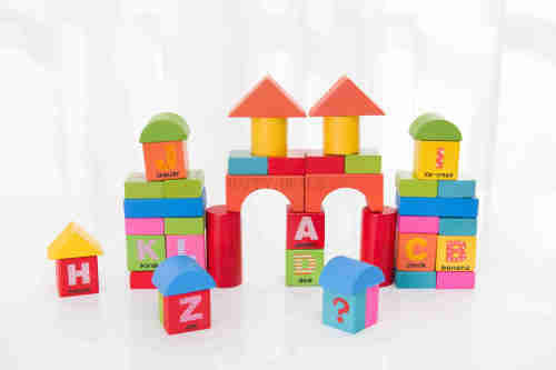 50 Pieces Letter Wooden Blocks 2+ Years