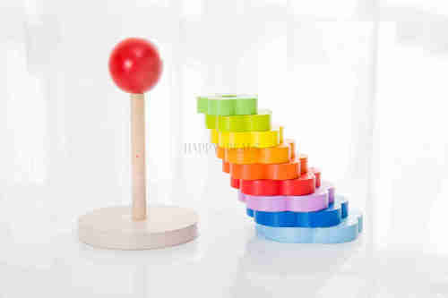 One set of plum tower rainbow geometry column set rainbow shape game