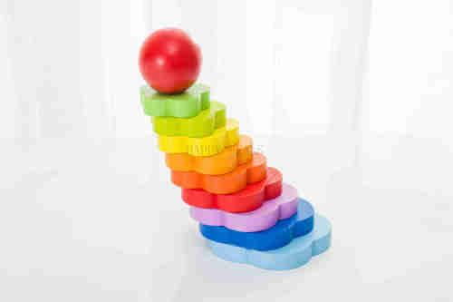 One set of plum tower rainbow geometry column set rainbow shape game
