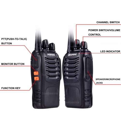 2x Boafeng BF-888S Professional Two-way Radios Transceiver Handheld Inter phone