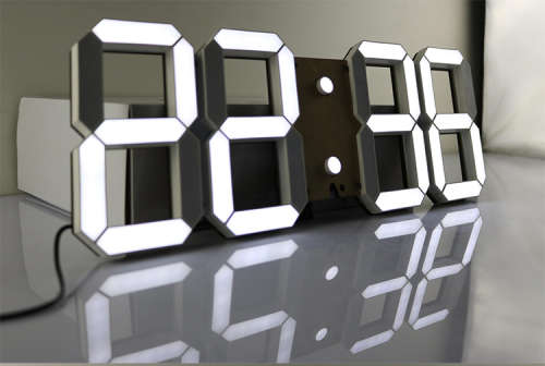 Remote Control Digital LED Wall Clock ( White, Black)