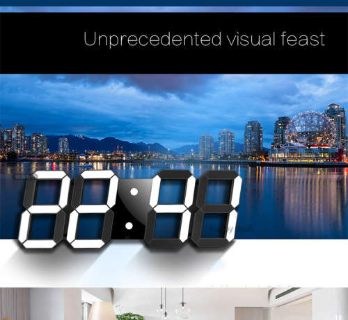 Remote Control Digital LED Wall Clock ( White, Black)