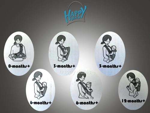 Baby 6 in 1 Carrier back From 0 to 12m+