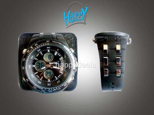 BISTEC Dual Movt Outdoor Watch Alarm Stopwatch Calendar Men Wristwatch