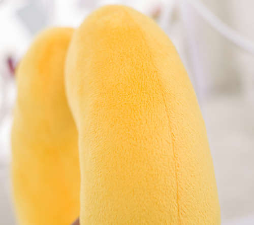 U-Shape yellow brown soft neck head rest Emoji Pillow, Cartoon Emoticon Cushion