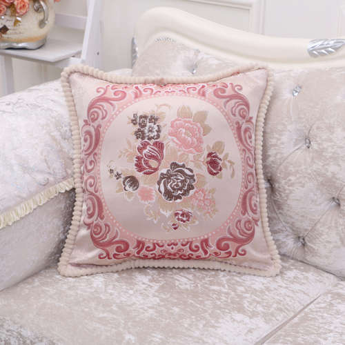 Colourful Silky Feel Flowered Printed Scatter Cushion