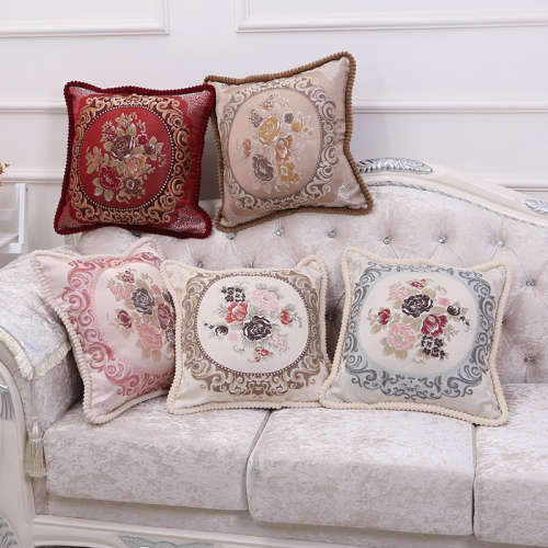 Colourful Silky Feel Flowered Printed Scatter Cushion