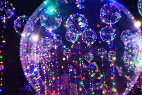 LED Light Transparent Round Balloons