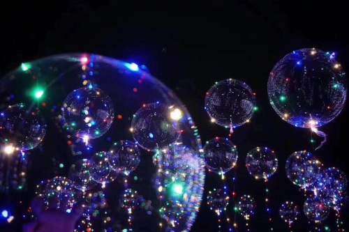 LED Light Transparent Round Balloons