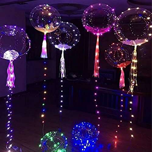 LED Light Transparent Round Balloons