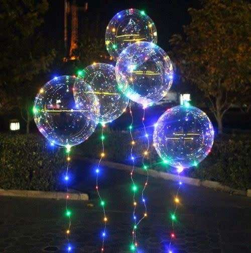 LED Light Transparent Round Balloons