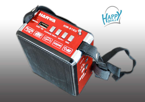HARWA Portable MP3 Player With USB & SD Card Reader