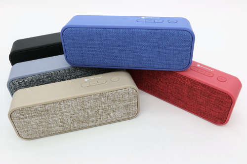 NR-2016 Portable Fabric Bluetooth Speaker with FM Radio (Cream, Black, Grey Blue, Red Blue)