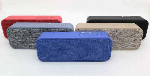 NR-2016 Portable Fabric Bluetooth Speaker with FM Radio (Cream, Black, Grey Blue, Red Blue)