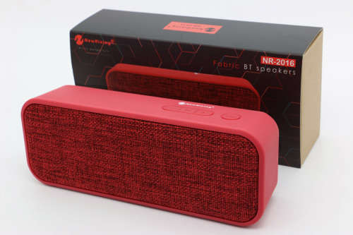 NR-2016 Portable Fabric Bluetooth Speaker with FM Radio (Cream, Black, Grey Blue, Red Blue)