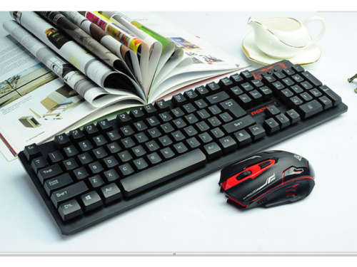 Gaming Mouse Gaming Keyboard HK6500 2.4GHz Wireless Keyboard + Wireless Optical Mouse