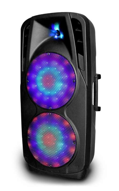 Dual 10 inch rechargeable portable wireless blue tooth light speaker