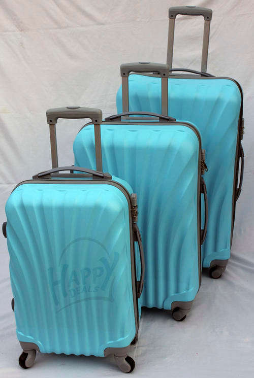 Set of 3 Suitcases Travel Trolley Luggage, ABS with 360 degrees Universal Wheels