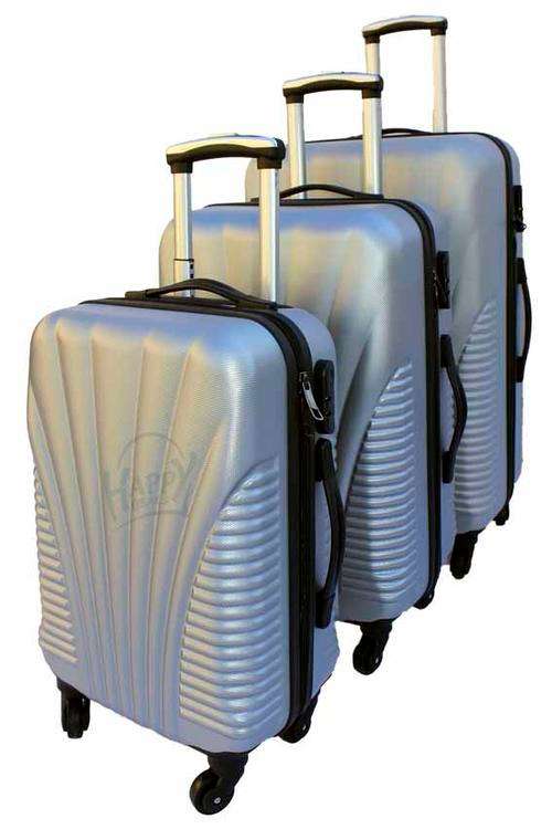 Set of 3 Suitcases Travel Trolley Luggage, ABS with 360 degrees Universal Wheels