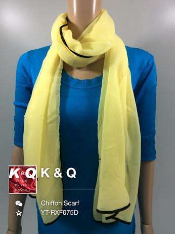 " K & Q " Chiffon Plain Scarf--8 Colors Choose