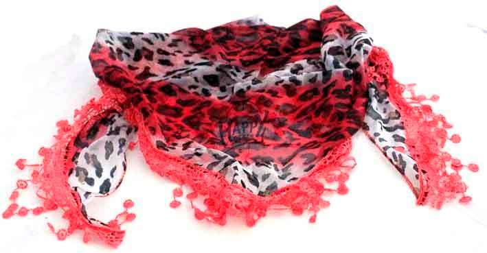 K & Q Triangle Leopard Scarfs