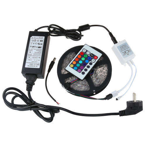 Flexible 5M 12v SMD 300 leds Strips 5050  Waterproof RGB Ribbon Rope Light+ 24 keys remote