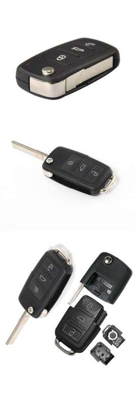 VW 3 Button Flip Key