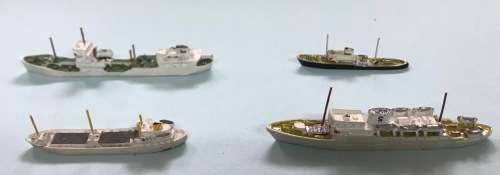 Hansa metal ship models 1 in 1250 4 merchant vessels detailed below