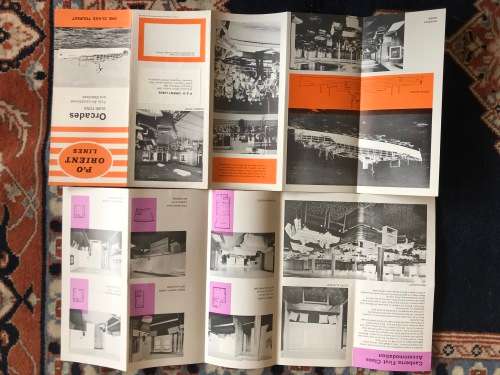 P and O Orient Lines brochures Orcades, Iberia, Oronsay, Canberra, Orsova, Arcadia