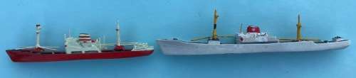 Hansa metal model ships `Bremerhaven` S30 and `Helga Dan` S19 1 in 1250 scale
