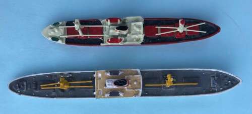 Hansa metal model ships `Bremerhaven` S30 and `Helga Dan` S19 1 in 1250 scale